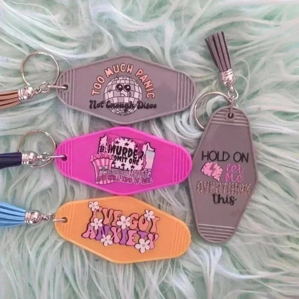 Handmade retro motel keychain. The listing price is for one keychain only